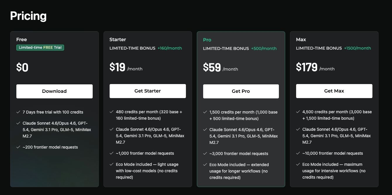 Claude Code vs Verdent (credit-based model)