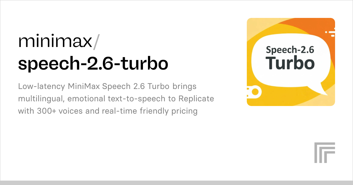 MiniMax Speech 2.6