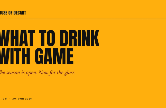Game Season Is Open. What Should Be in the Glass?