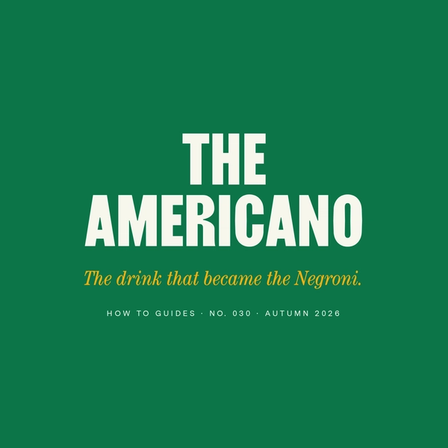 How to Make an Americano (the Drink That Became the Negroni)