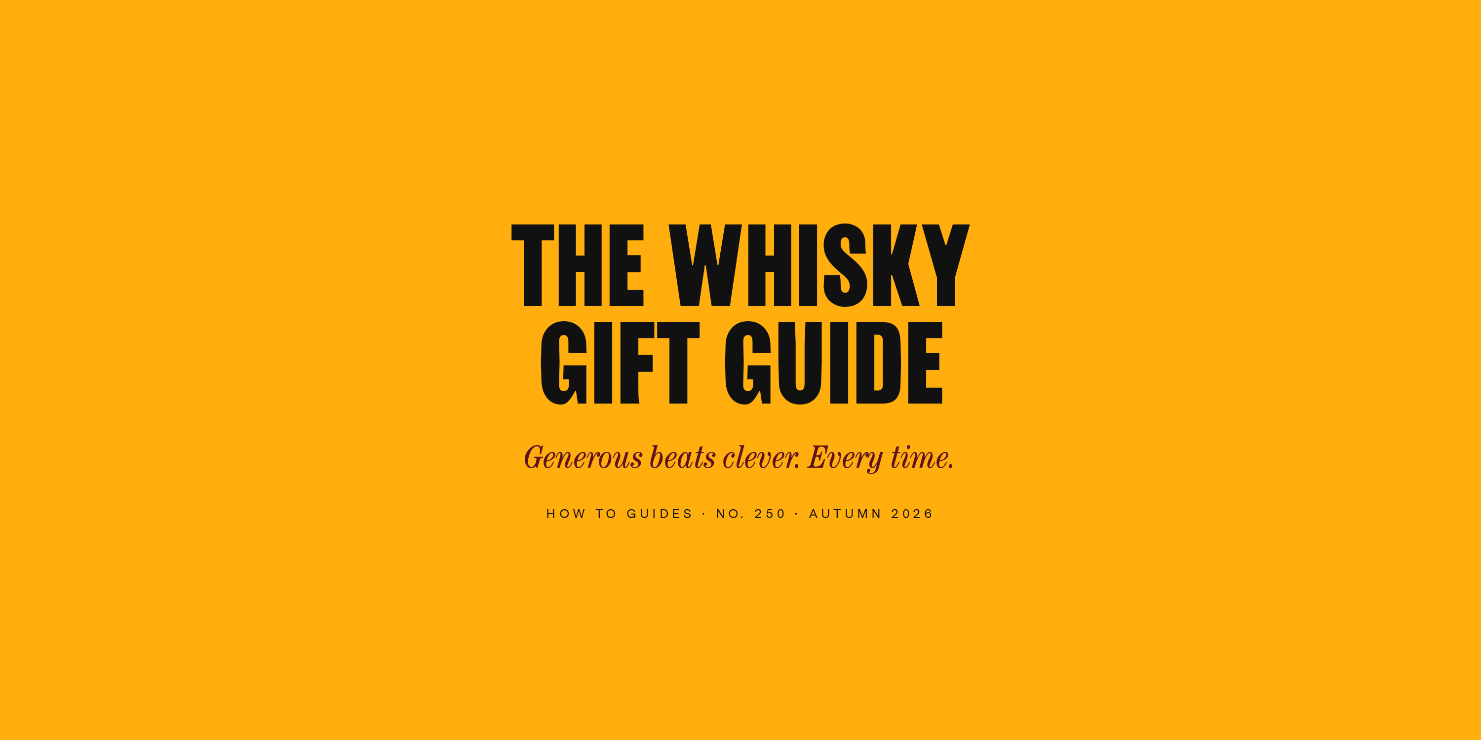 How to Buy Whisky as a Gift (and Actually Get It Right)