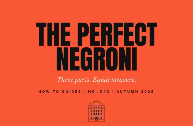 How to Make the Perfect Negroni (Just Three Parts)