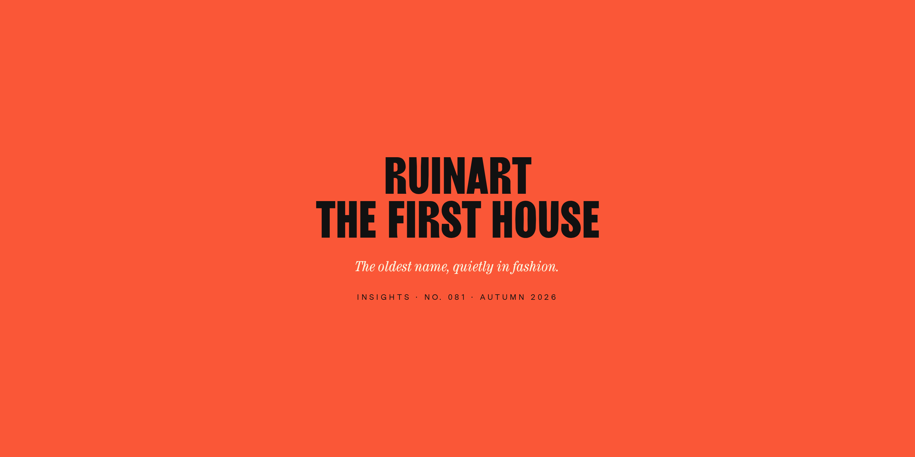 Ruinart: The First House in Champagne