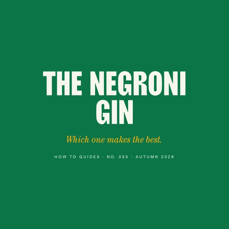 Which gin makes the best Negroni?