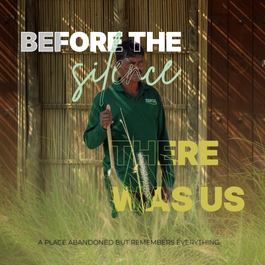 Before the Silence artwork showing a person in a green setting with layered lettering