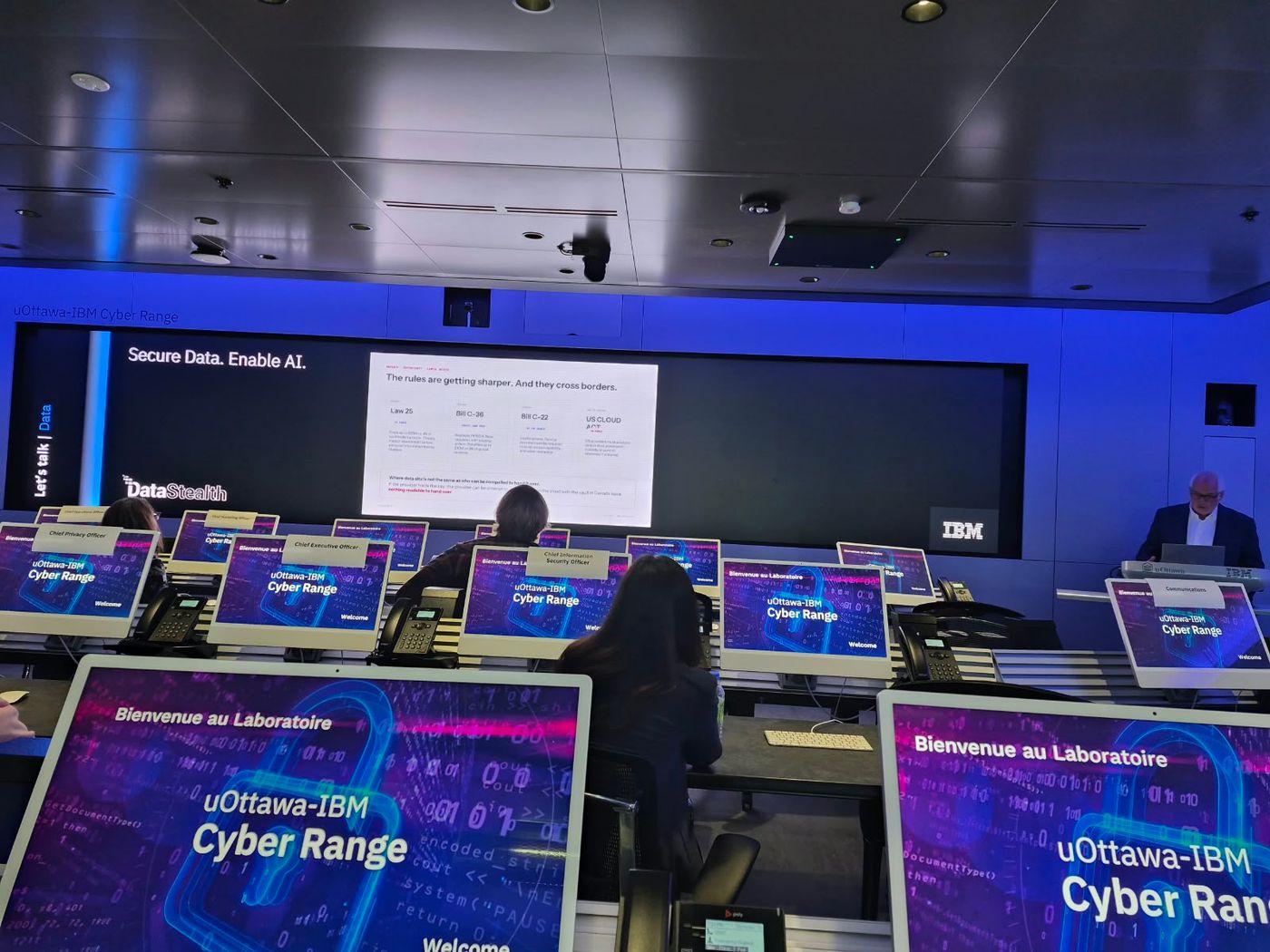 DataStealth CSO and co-founder Ed Leavens presenting at uOttawa IBM Cyber Range