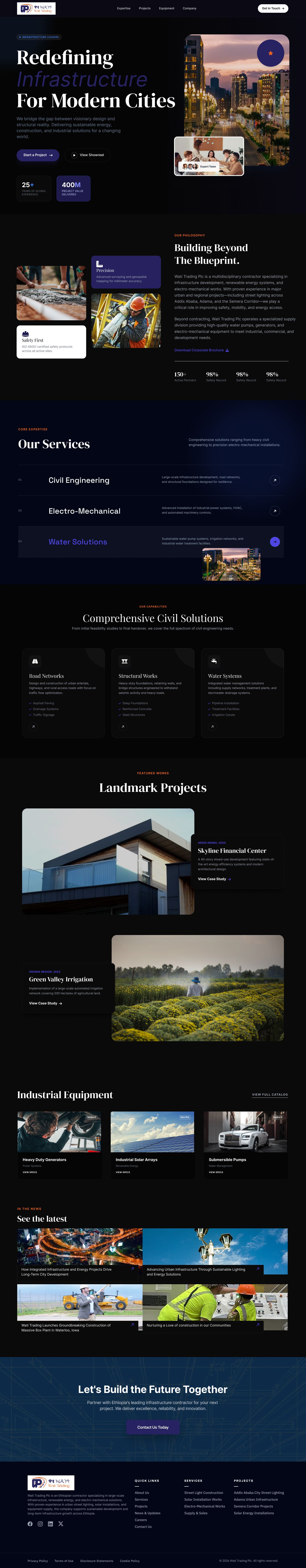 Landing Page Dark