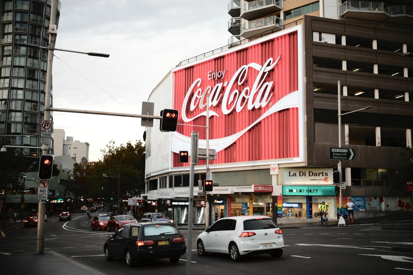 Sydney branding campaign billboard at a busy intersection