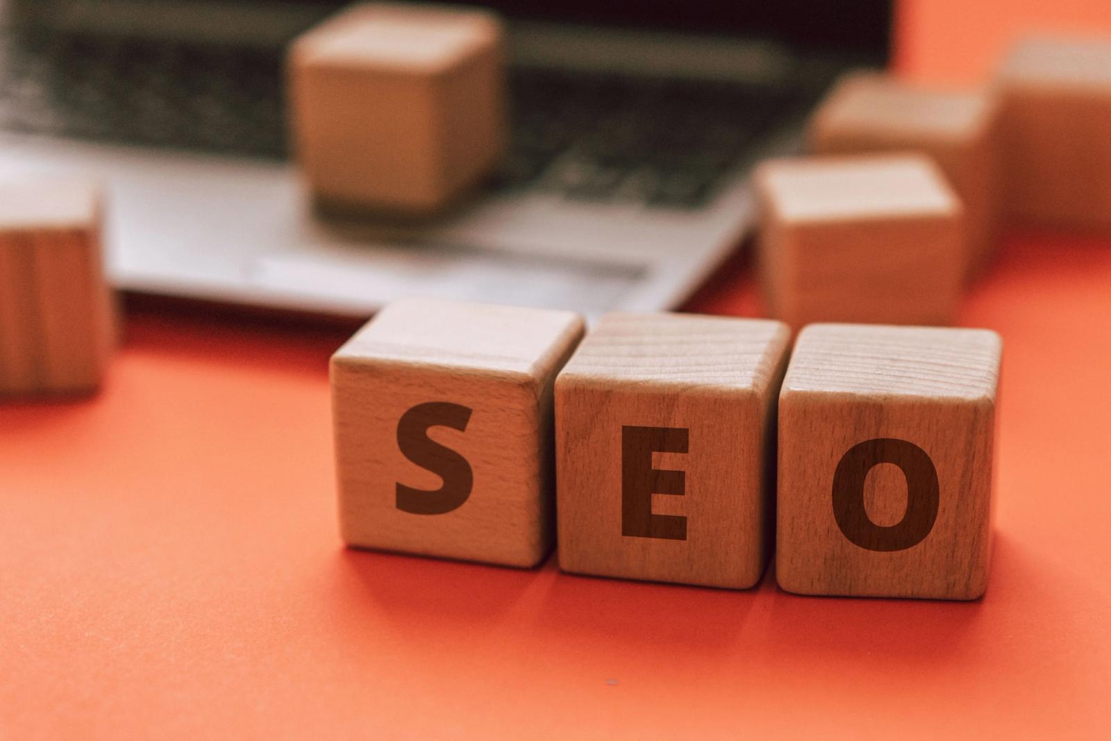 SEO concept on a laptop workspace