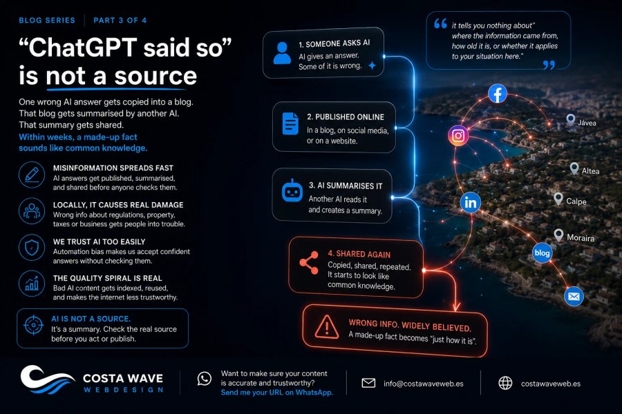 "ChatGPT said so" is not a source | Costa Blanca