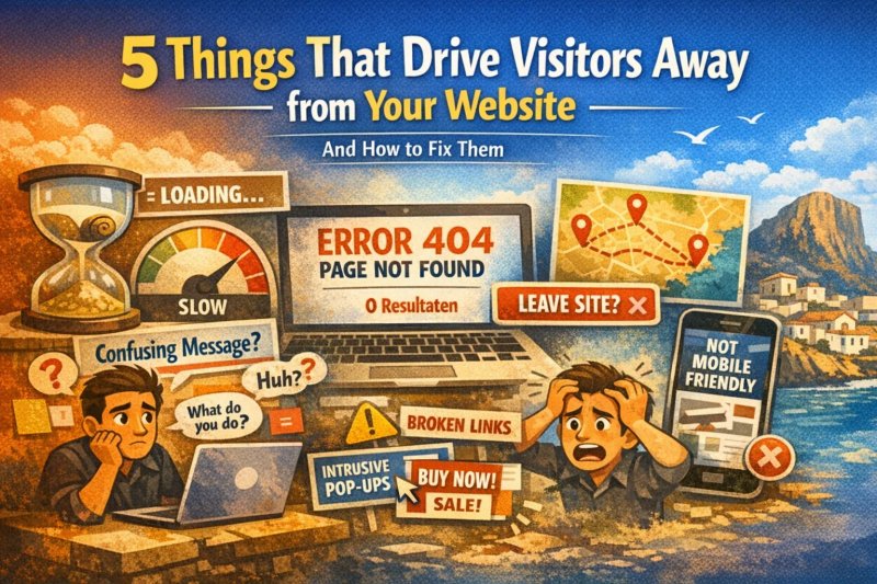 5 dingen die bezoekers van je website wegjagen (en hoe je ze oplost)