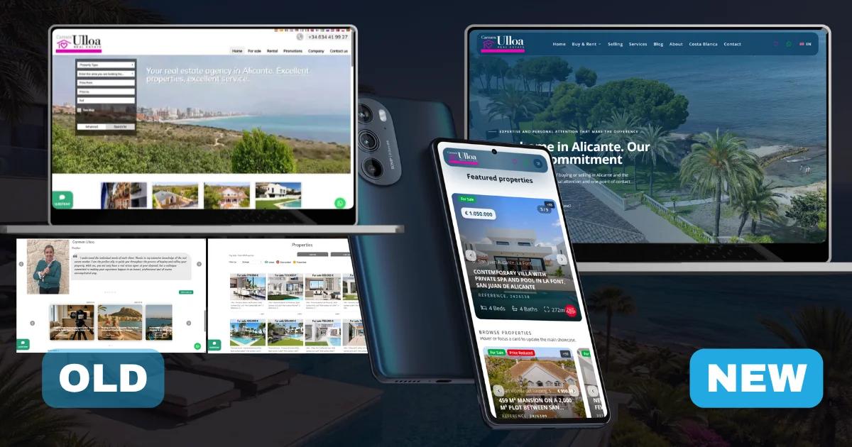 Carmen Ulloa Real Estate website before and after