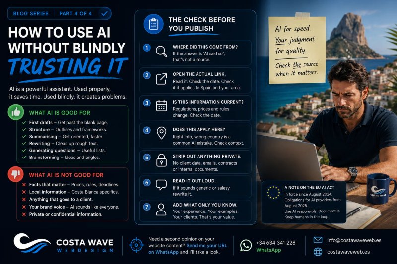 Zo gebruik je AI zonder er blind op te varen | Costa Blanca