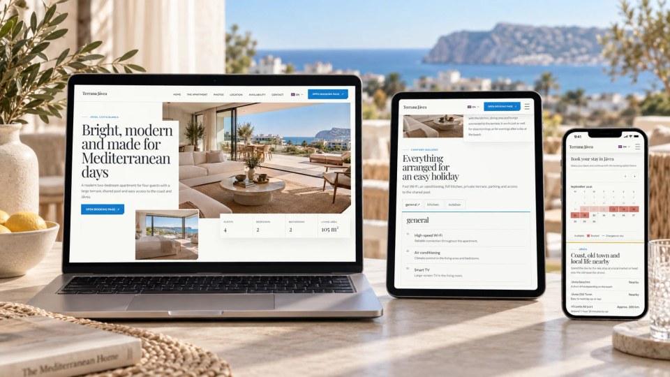 Appartement Terrana mock-up met lichte ruime vormgeving