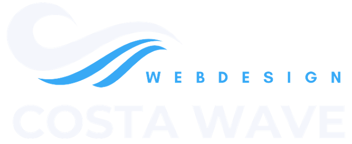 Logo Costa wave web design dark background