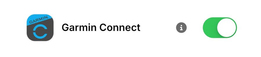Garmin Connect button
