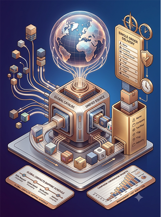Buy international email lists spanning global business markets