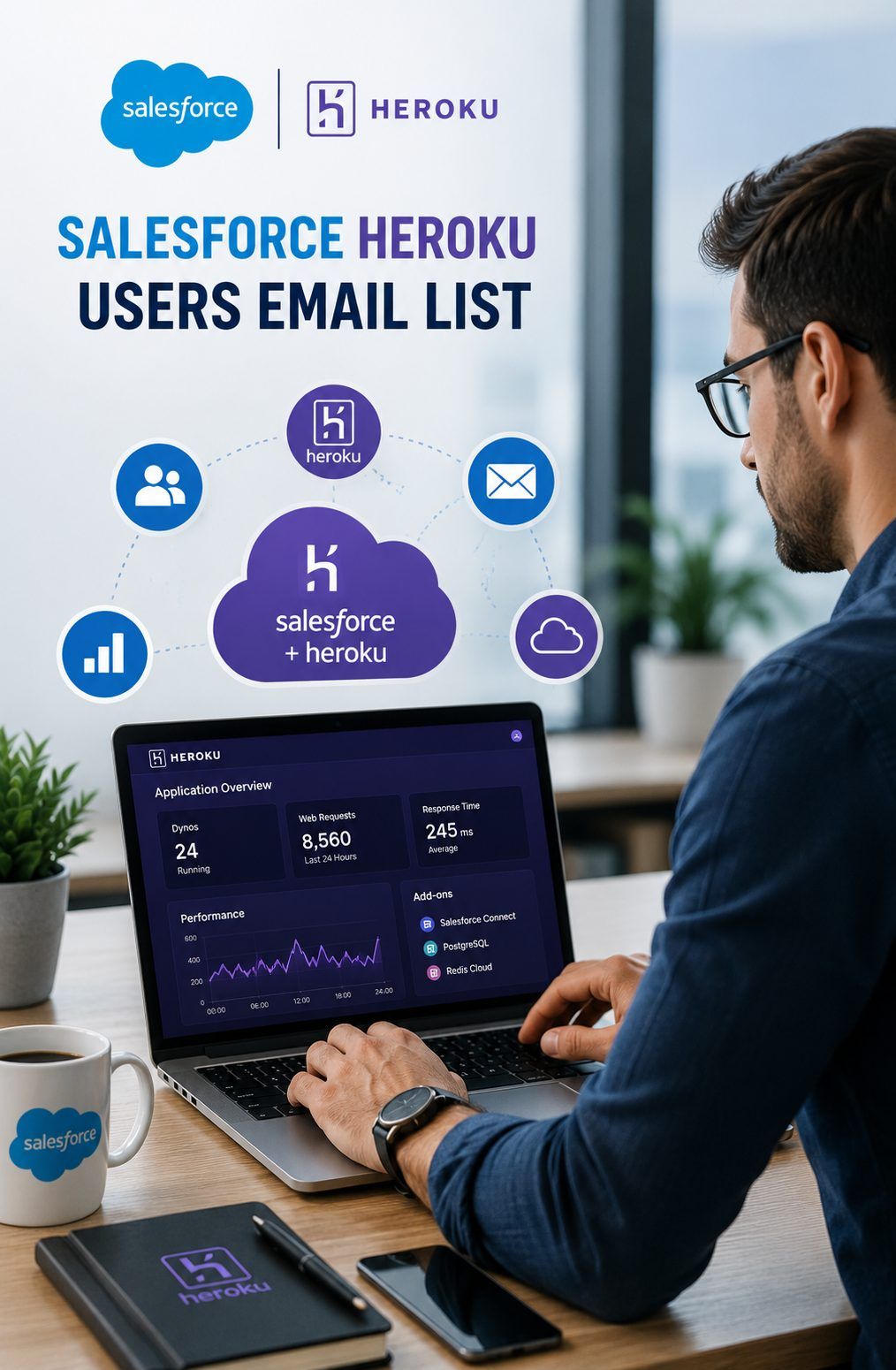 Salesforce Heroku user reviewing an application dashboard