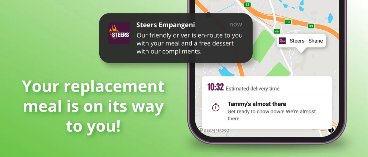 Your replacement meal is on its way to you!