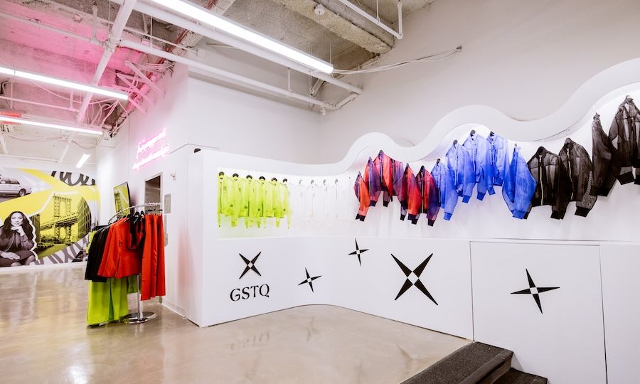 Different colored jackets hanging at GSTQ