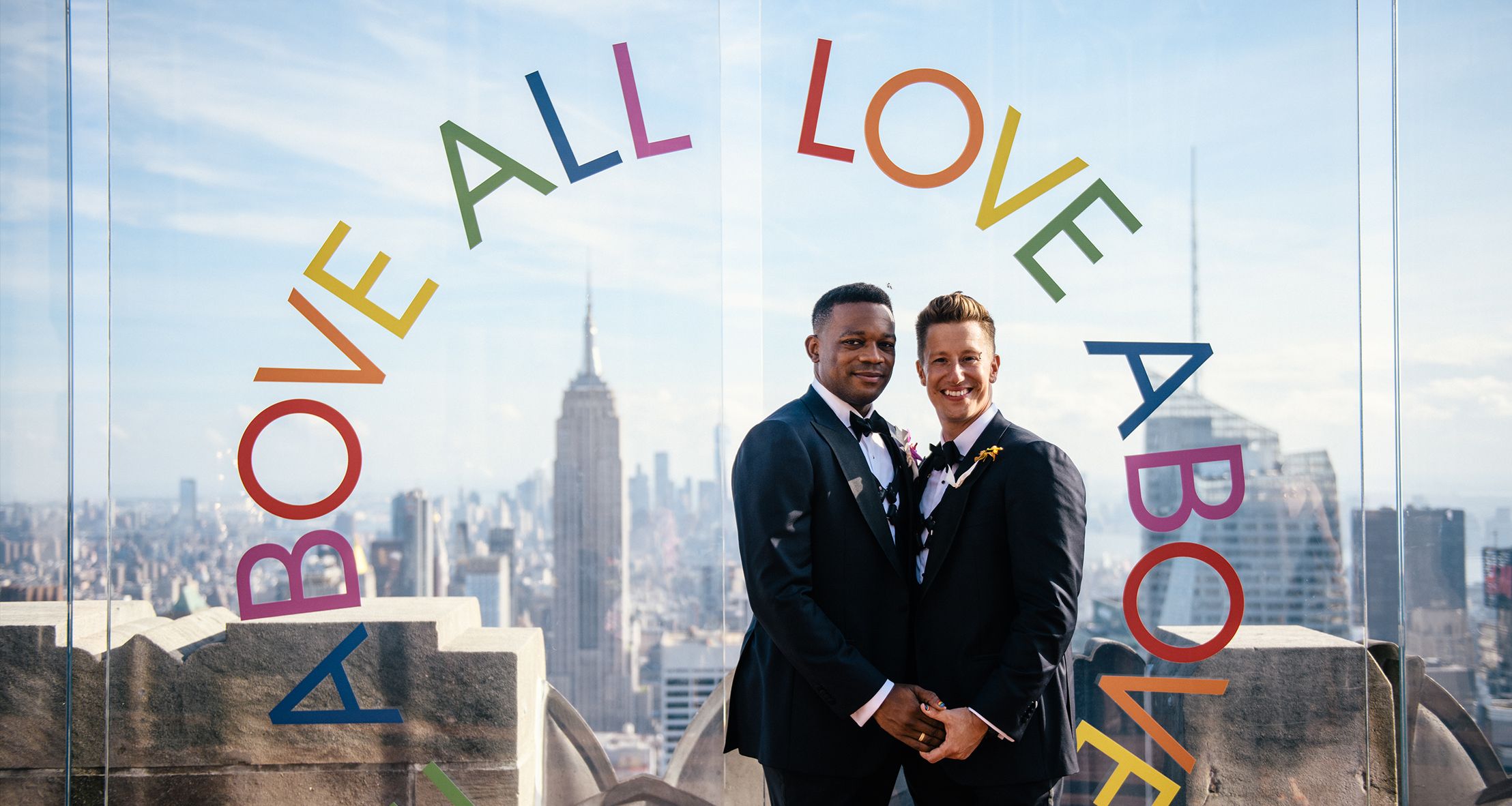Eddie and Don posing for pictures at Top of the Rock
