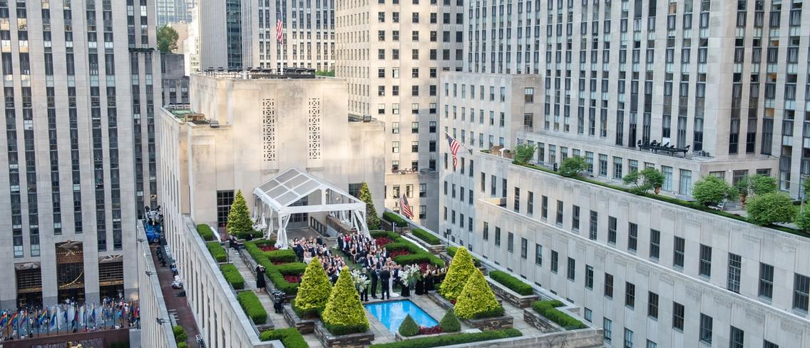 outdoor rooftop wedding space in New York City