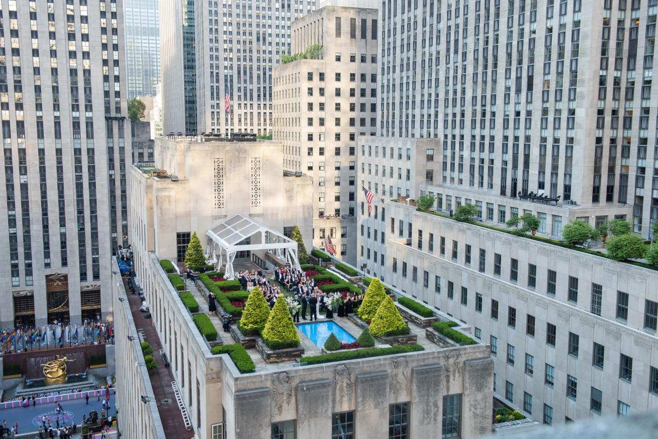 outdoor rooftop wedding space in New York City 