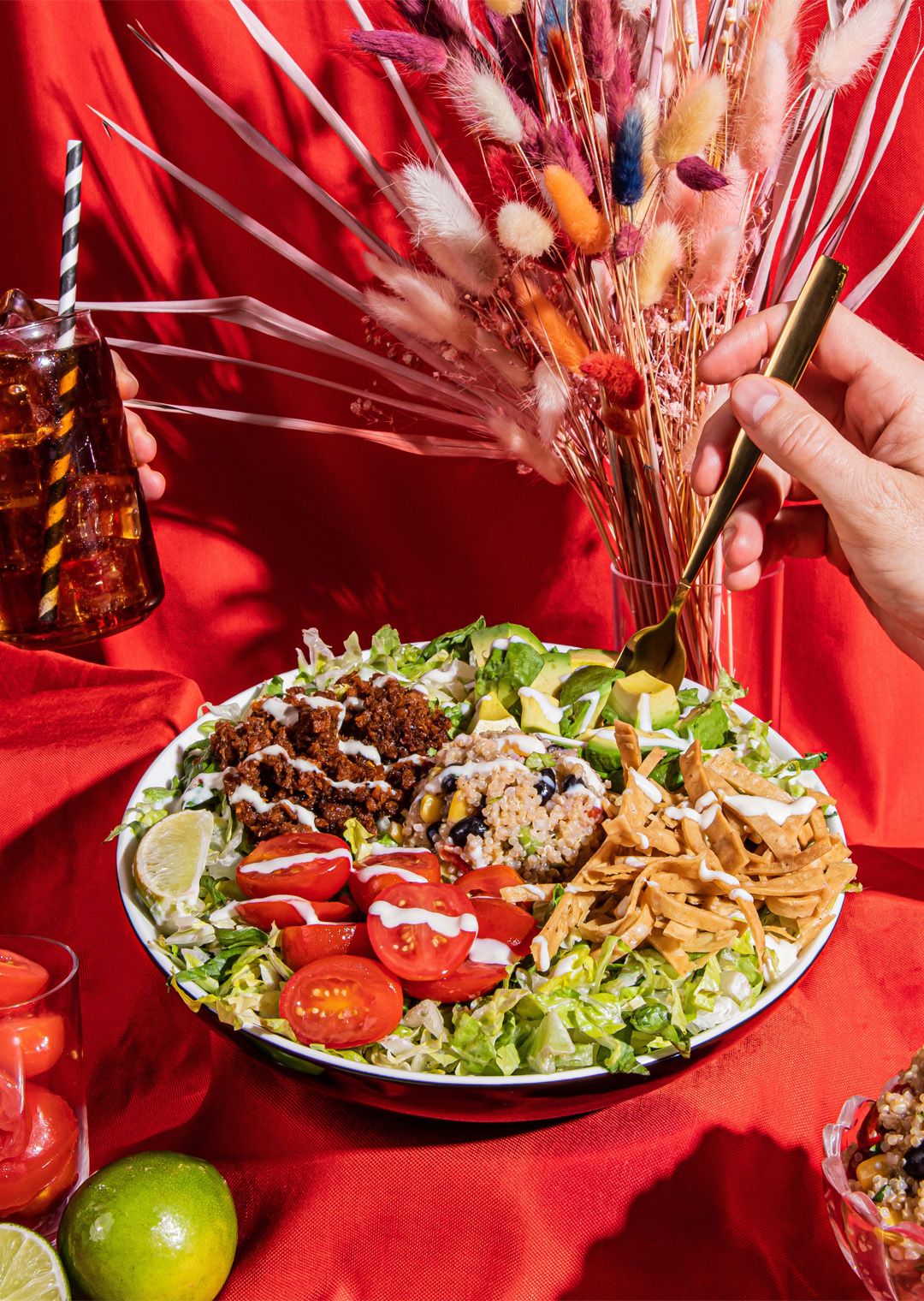 fresh salad from Beatnic on a tablecloth