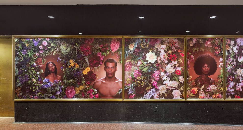 Maurice Harrs' floral portraits at Rockefeller Center