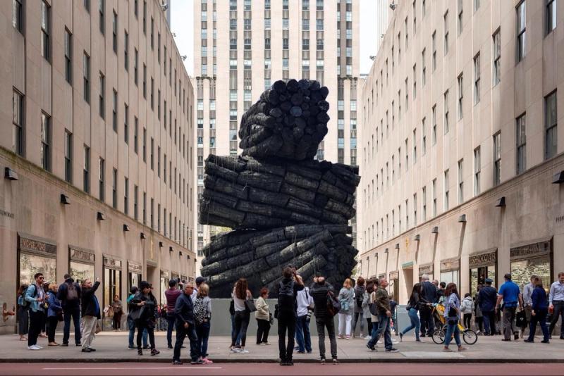A rendering of Lee Bae’s ‘Issu du feu’ at the Channel Gardens, Rockefeller Center, NYC.