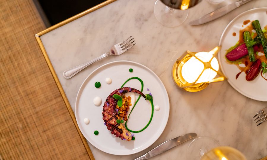 Octopus dish at The Tipsy Baker at Rockefeller Center