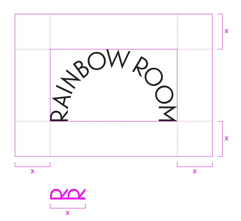 RAINBOW ROOM LOGO SPACING GUIDE