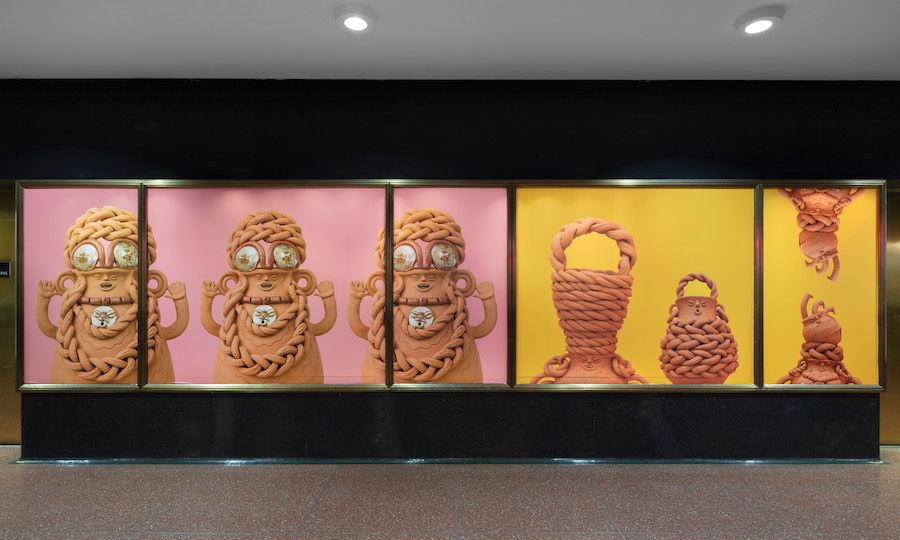 Posters for artist Joel Gaitan's Art in Focus exhibit at Rockefeller Center