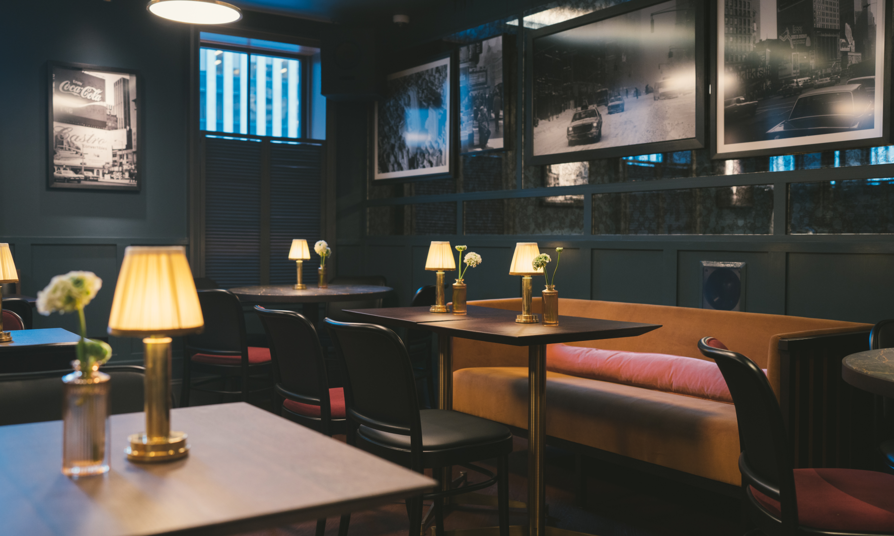 One of Pebble Bar's dining rooms at Rockefeller Center