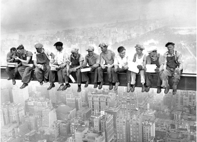 New York Construction Workers Lunching on a Crossbeam