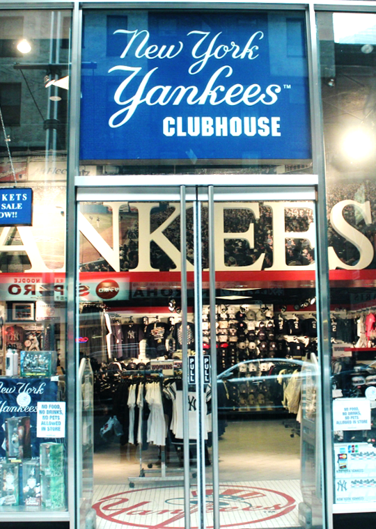 The Yankee Clubhouse entryway and door 