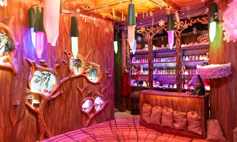 Interior of The Candy Cottage of Christmas Magic