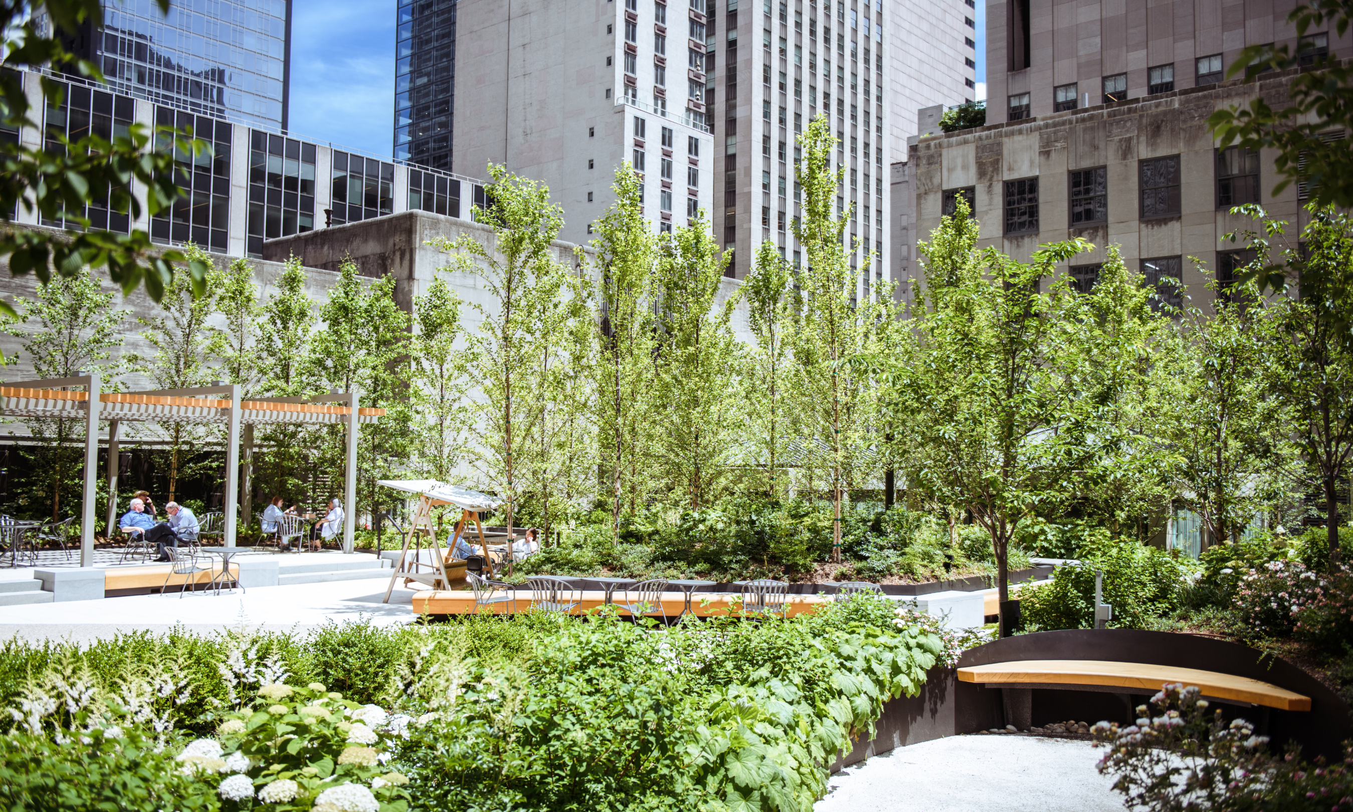 Sitting areas at Radio Park