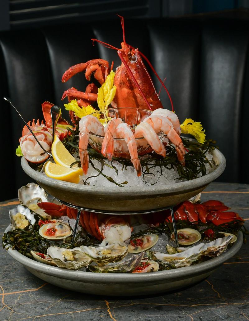 Seafood tower from Pebble Bar