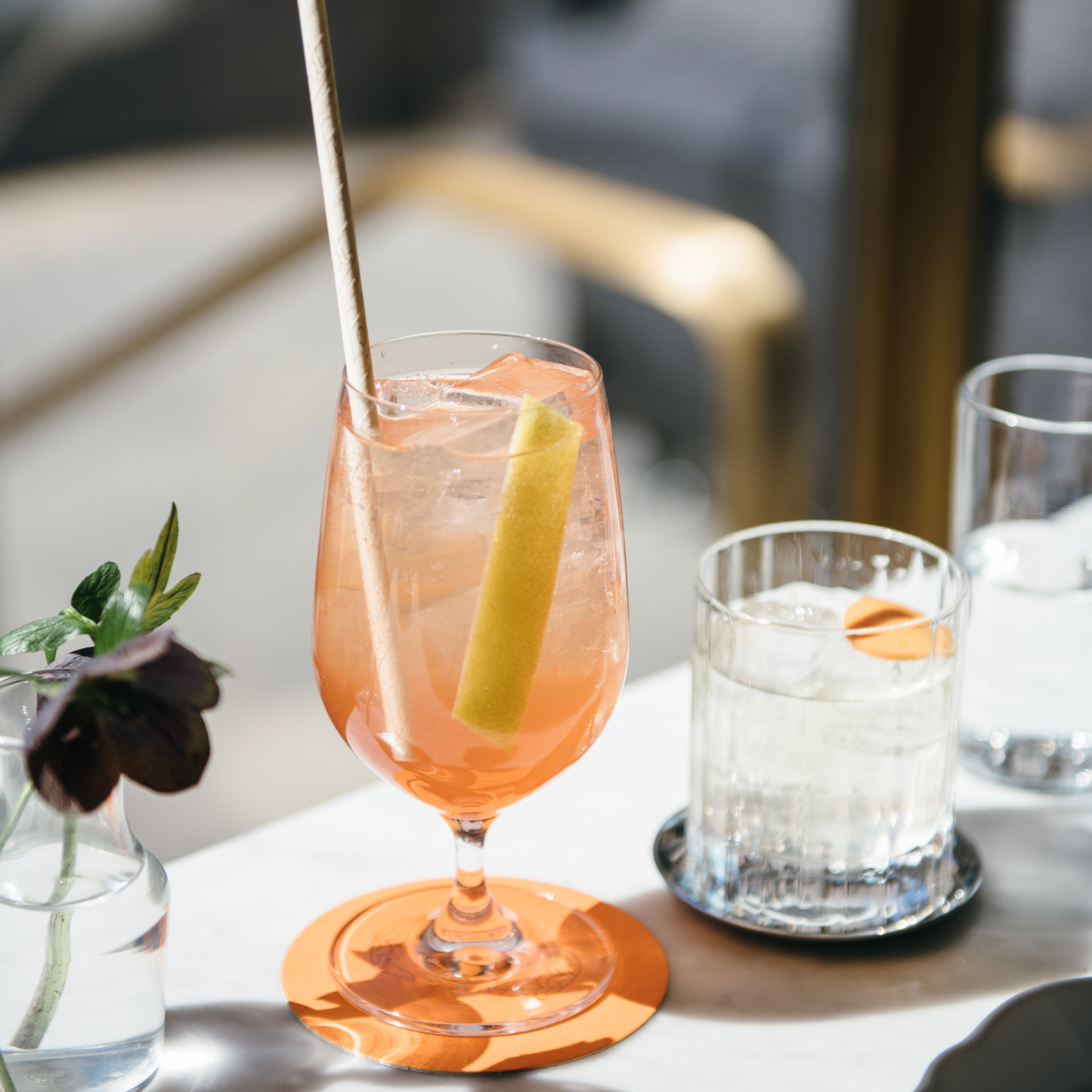 Two cocktails from Lodi at Rockefeller Center