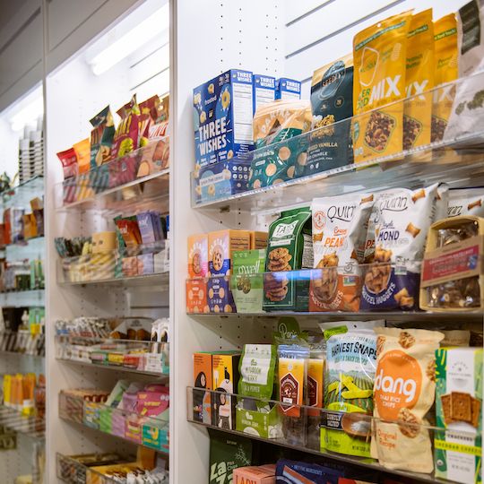 Selection of healthy snacks at The Goods Mart