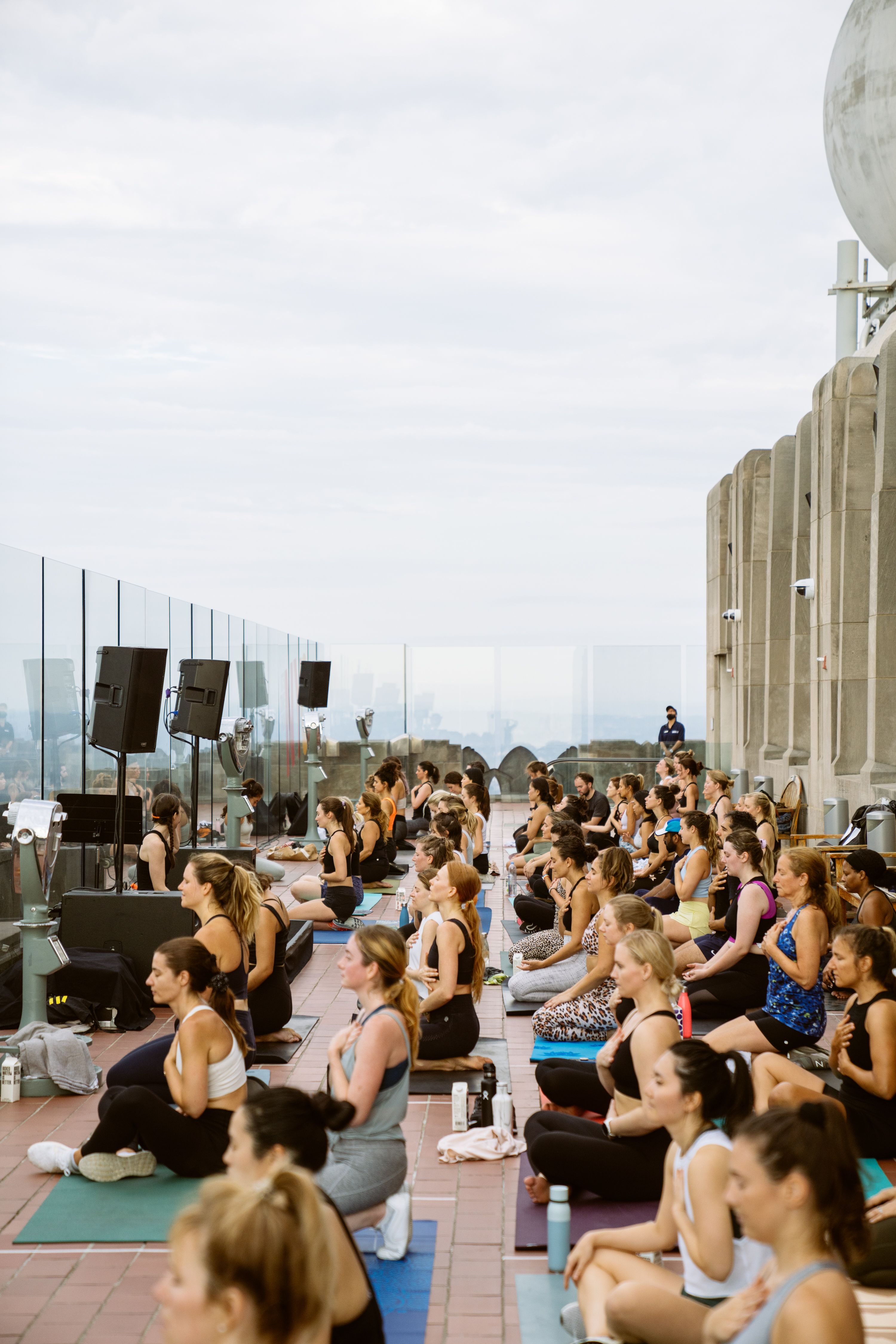 workout class at Top of the Rock