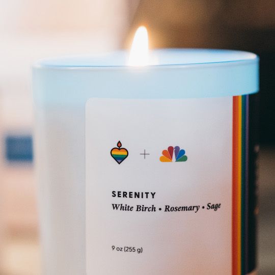 Pride candle from The Shop at NBC Studios at The Rink