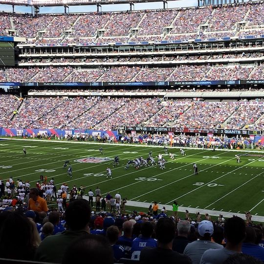 New York Giants playing at MetLife Stadium