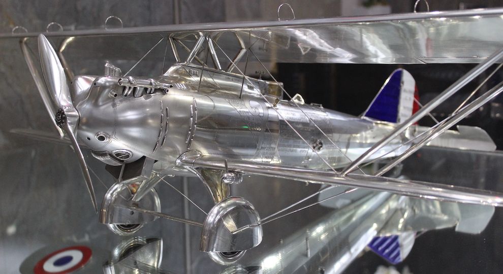 Cartier model airplane on display at Rockefeller Center