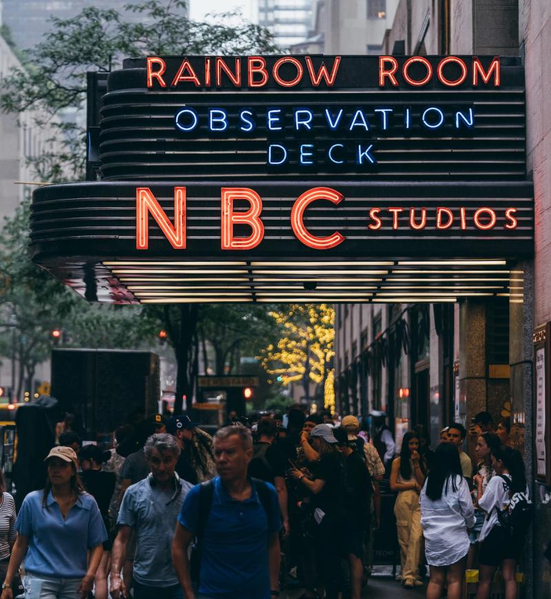 Photo NBC Studios marquee by Joe Lavigne