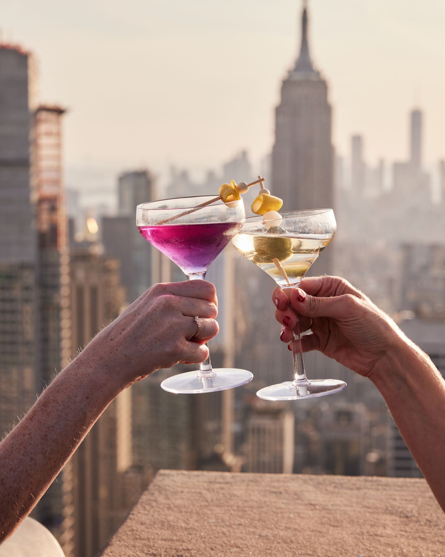 Drinks with Skyline View