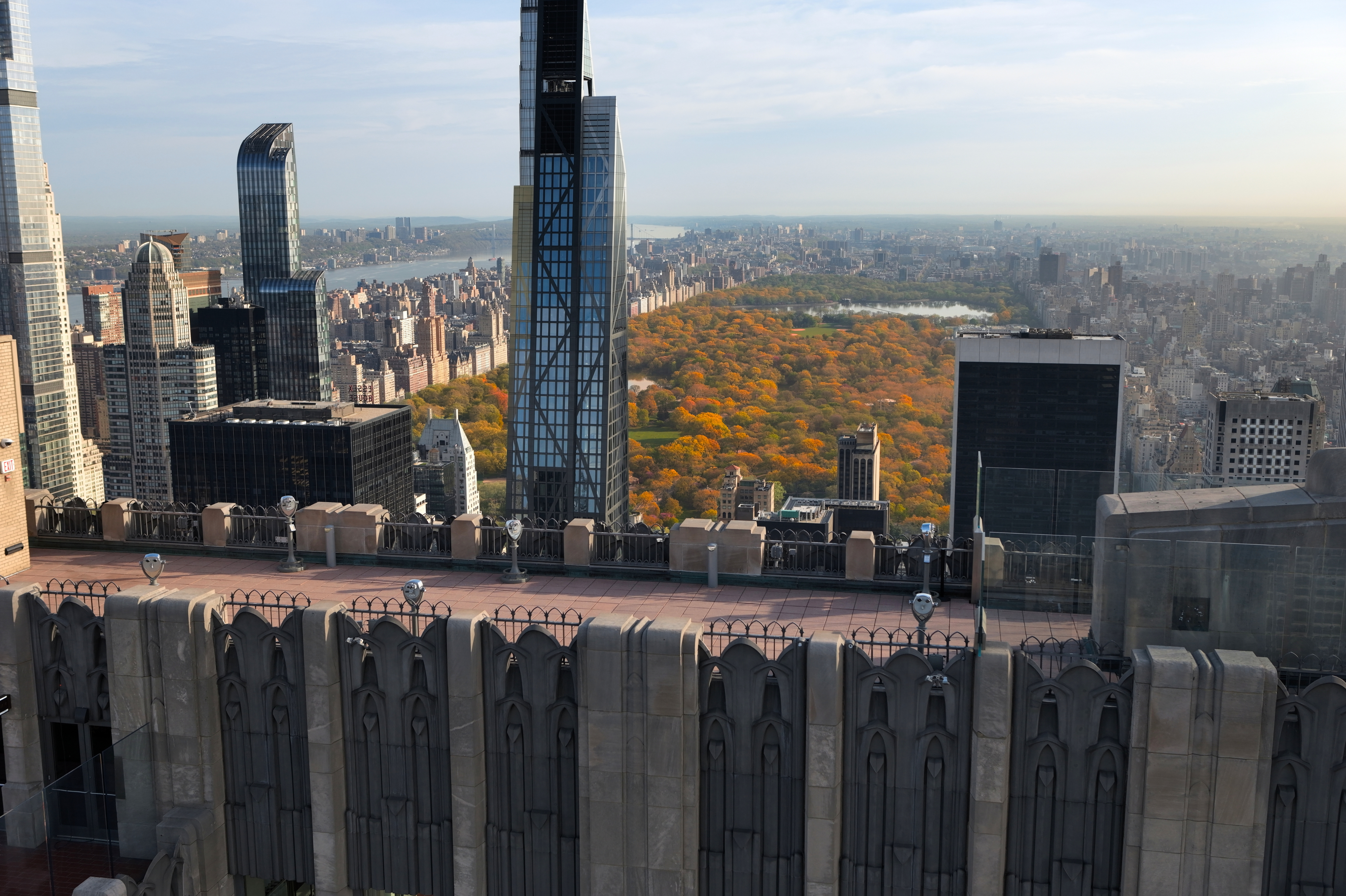 Top of the Rock observation deck in fall