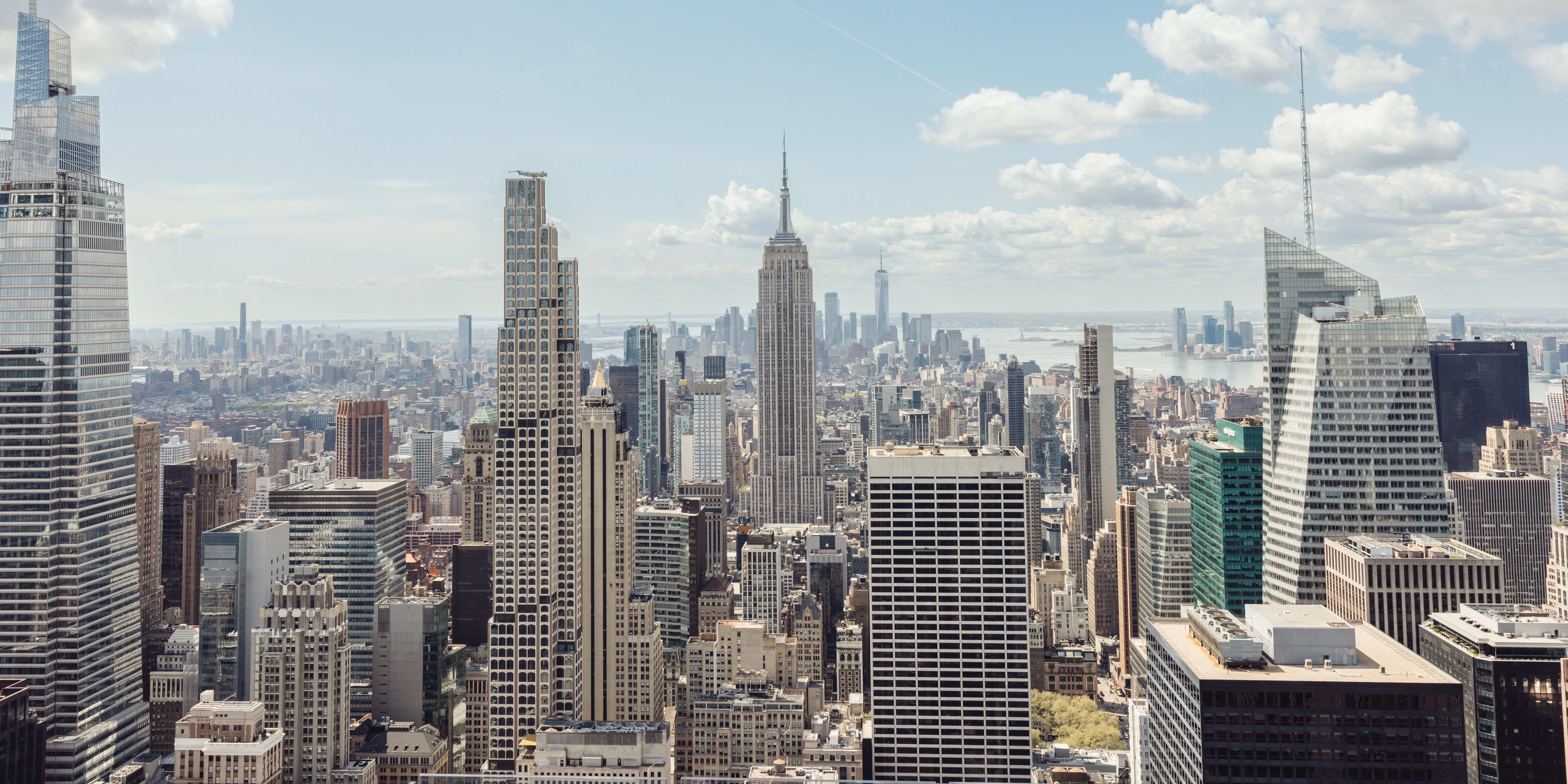 new york city skyline view from top of the rock