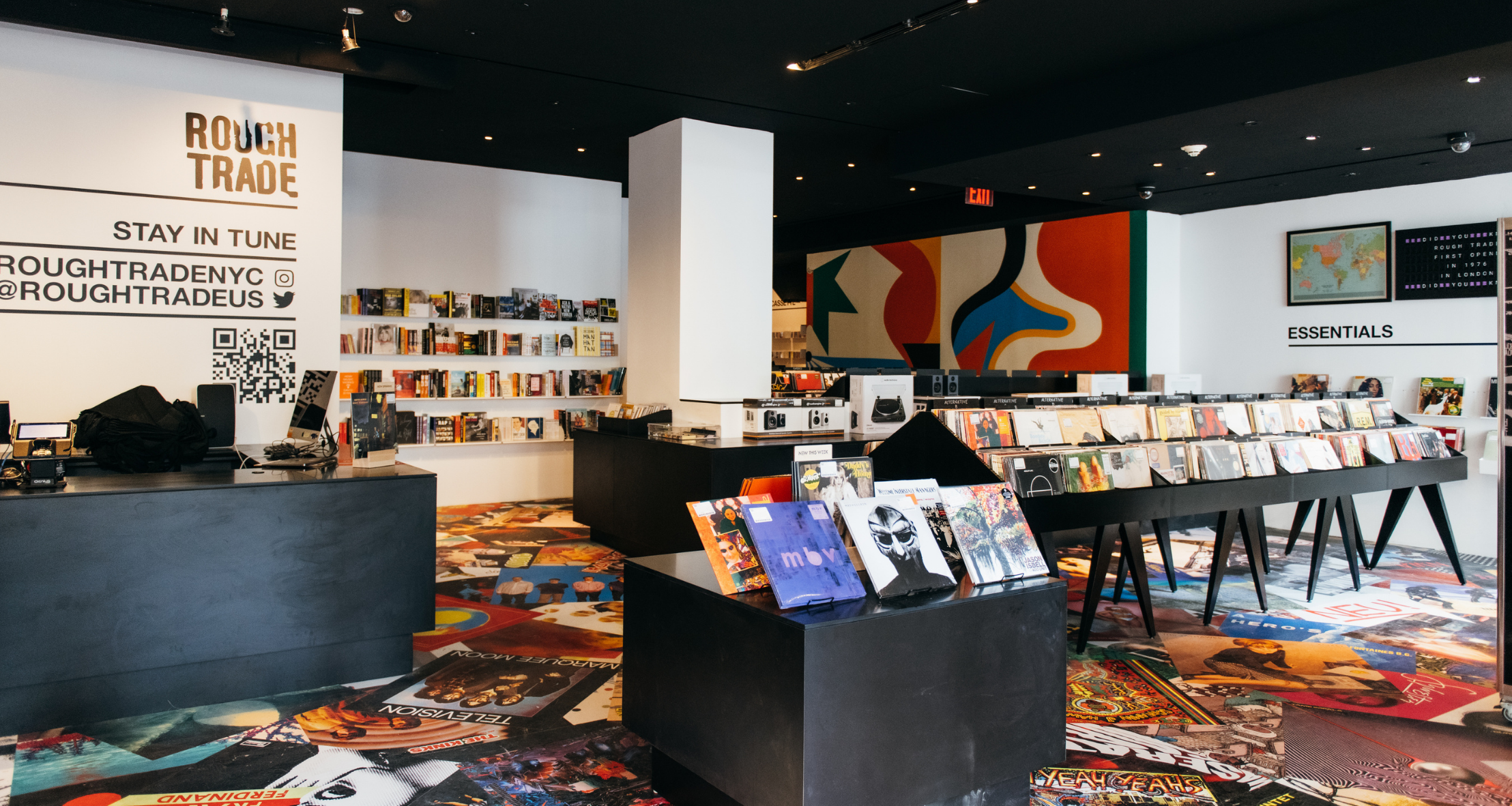 An inside look of the Rough Trade Store at Rockefeller Center
